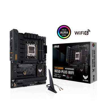 Asus Alaplap - AMD TUF GAMING B650-PLUS WIFI AM5 (B650, ATX, 4xDDR5 6400+MHz, 4xSATA3, 3x M.2, HDMI+DP)