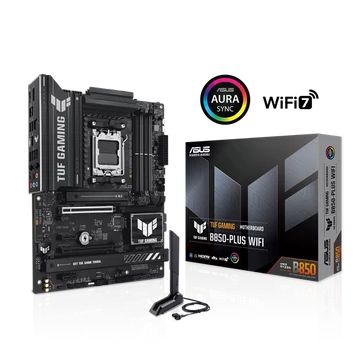 Asus Alaplap - AMD TUF GAMING B850-PLUS WIFI AM5 (B850, ATX, 4xDDR5 8000+MHz, 4xSATA3, 3x M.2, HDMI+DP)