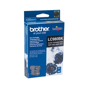 BROTHER Tintapatron LC980BK, 300 oldal, Fekete