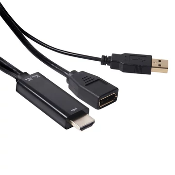 Club 3D Átalakító - CAC-2330 (HDMI to DisplayPort, 4K30Hz, FHD120Hz, USB-A táp)