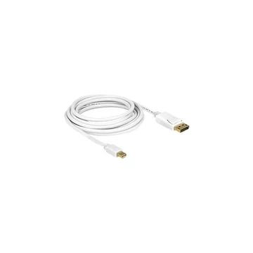 Delock Kábel - 83482 (Mini Displayport 1.2 > Displayport 1.2, 4K@30Hz, aranyozott, 2m)