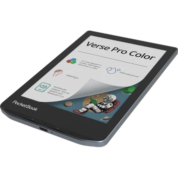 POCKETBOOK e-Reader - PB634 VERSE PRO COLOR Stormy Sea (6"E Ink Kaleido, Cpu: 1,8GHz,1GB,16GB,2100mAh, wifi,mSD, IPX8)