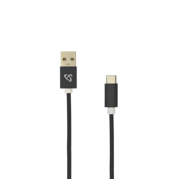 SBOX Kábel, CABLE USB Male -> TYPE-C Male 1.5 m Black