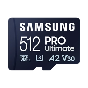 Samsung MicroSD kártya - 512GB MB-MY512SB/WW (PRO Ultimate kártyaolvasóval, Class10, R200/W130, 512GB)