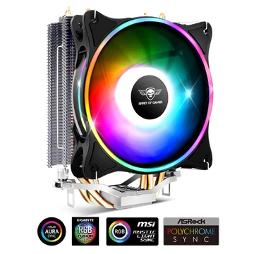Spirit of Gamer CPU Cooler - CPU AIRCOOLER 120 MM ARGB (27dB; 2500 RPM; 1x12cm; aluminium/réz)