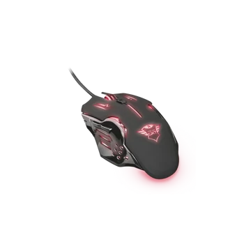 Trust Egér Gamer - GXT 108 Rava (Optikai érzékelő; 2000DPI; 6 gomb; RGB LED; gumizott külső; fekete)