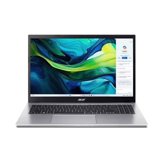 ACER Aspire AG15-42P-R9S3, 15.6" FHD, AMD Ryzen 7 5825U, 16GB, 512GB SSD, UMA, DOS, ezüst
