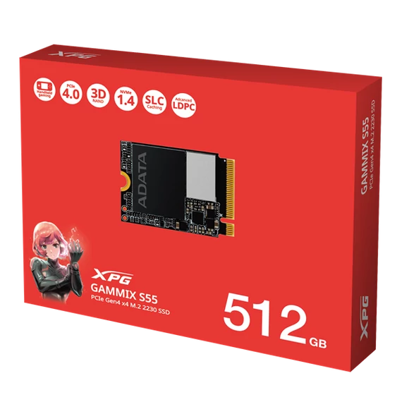 ADATA SSD M.2 2230 NVMe Gen4x4 512GB GAMMIX S55