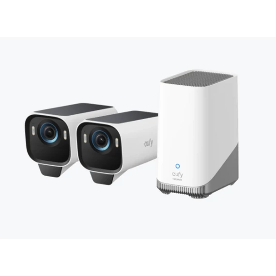ANKER EUFYCAM S3 Pro Biztonsági Kamera Rendszer (2+1) 4K UHD, Beépített Napelem, BionicMind, kültéri - T88923W1