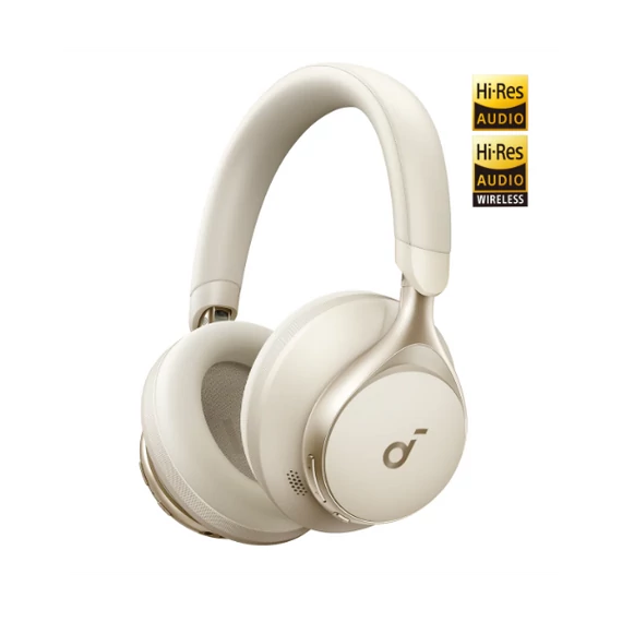 ANKER Vezeték Nélküli Fejhallgató, Soundcore Space One, Aktív Zajszűrő, latte cream - A3035G21