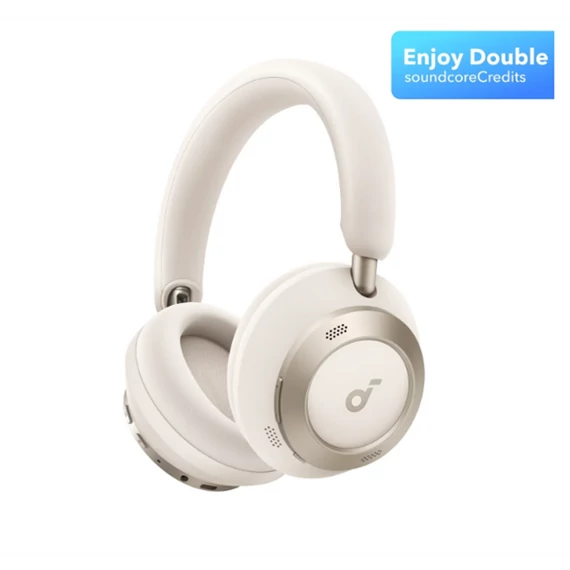 ANKER Vezeték Nélküli Fejhallgató, Soundcore Space One Pro, Összecsukható, Aktív Zajszűrő, cream white - A3062G21