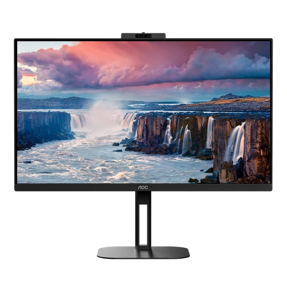 AOC IPS monitor 27" Q27V5CW/BK, 2560x1440, 16:9, 300 cd/m2, 1 ms, HDMI/DisplayPort/USBx4/USB-C, webkamera