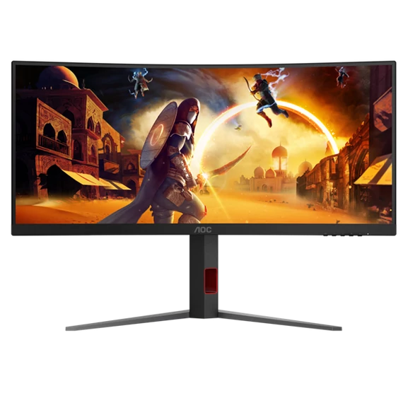 AOC Ívelt Gaming 180Hz Fast VA monitor 34" CU34G4, 3440x1440, 21:9, 300 cd/m2, 0.5 ms, HDMIx2/DisplayPort
