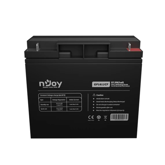 APC (NJOY) GP1812CF Akkumulátor 12V, 57.5W, gondozásmentes T3