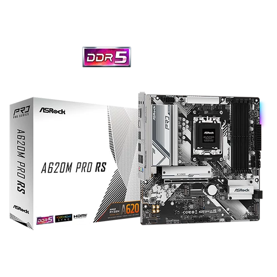 ASROCK Alaplap AM5 A620M PRO RS AMD A620, mATX