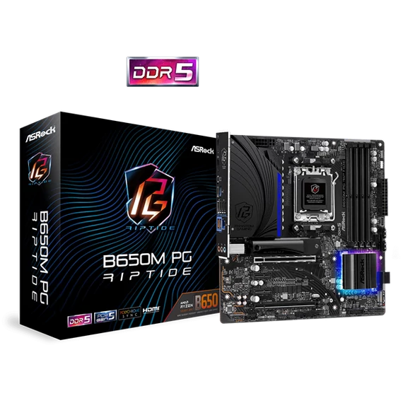 ASROCK Alaplap AM5 B650M PG RIPTIDE AMD B650, mATX