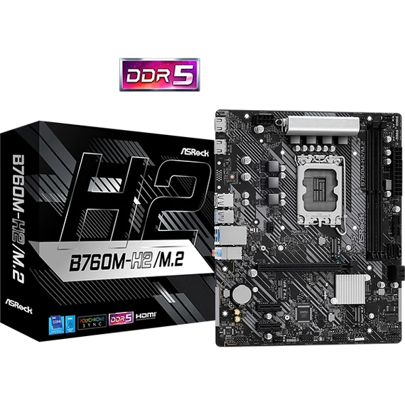 ASROCK Alaplap S1700 B760M-H2/M.2 INTEL B760, mATX