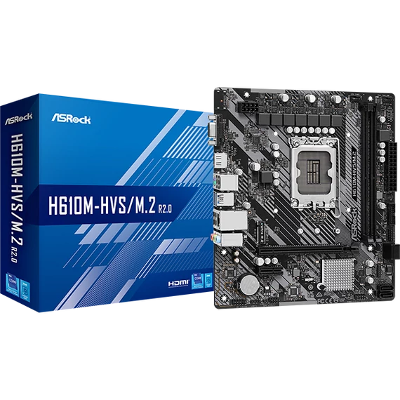ASROCK Alaplap S1700 H610M-HVS/M.2 R2.0 INTEL H610, mATX