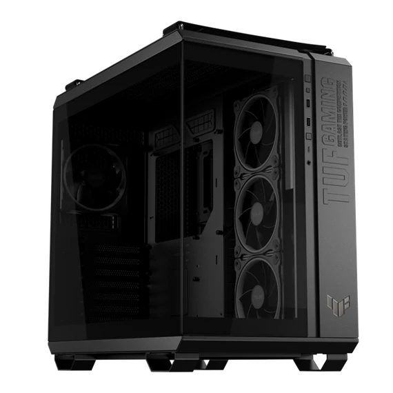 ASUS Ház TUF Gaming GT502, Tápegység nélkül, Fekete, Üvegfalú