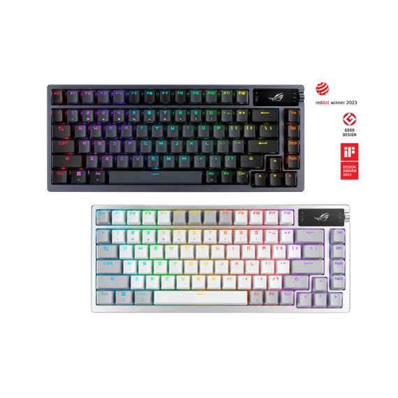 ASUS Vezetékes / Vezeték Nélküli Billentyűzet ROG AZOTH USB, Fekete, Mechanikus