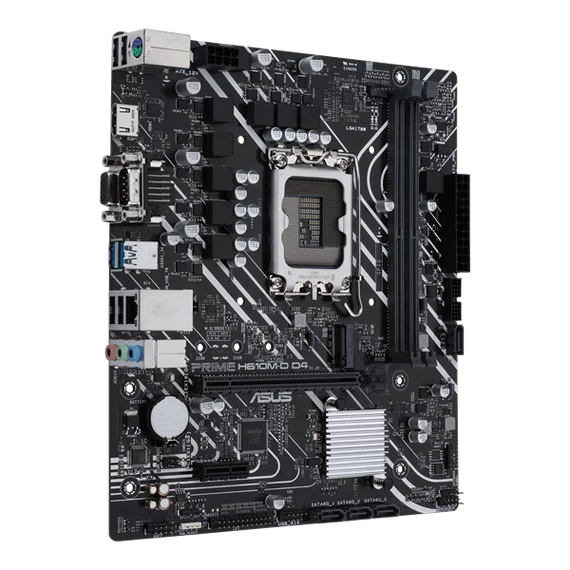 Asus Alaplap - Intel PRIME H610M-D D4 s1700 (H610, 2xDDR4 3200MHz, 4xSATA3, 1xM.2, HDMI+VGA)