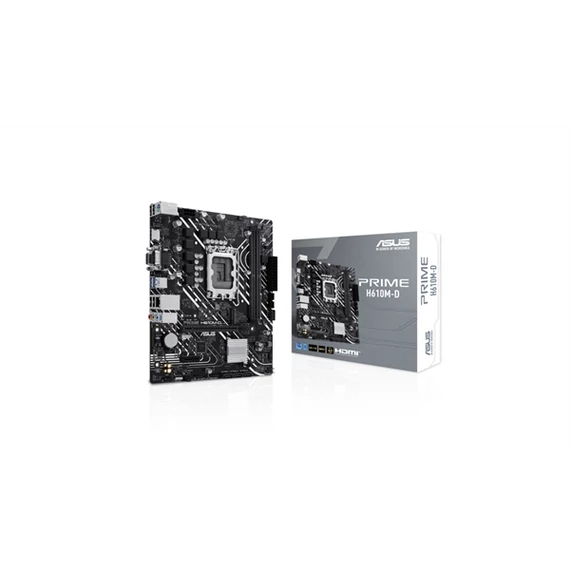 Asus Alaplap - Intel PRIME H610M-D (H610, 2xDDR5 5600MHz, 1Gb LAN, 4xSATA3, 1xM.2, HDMI+VGA)