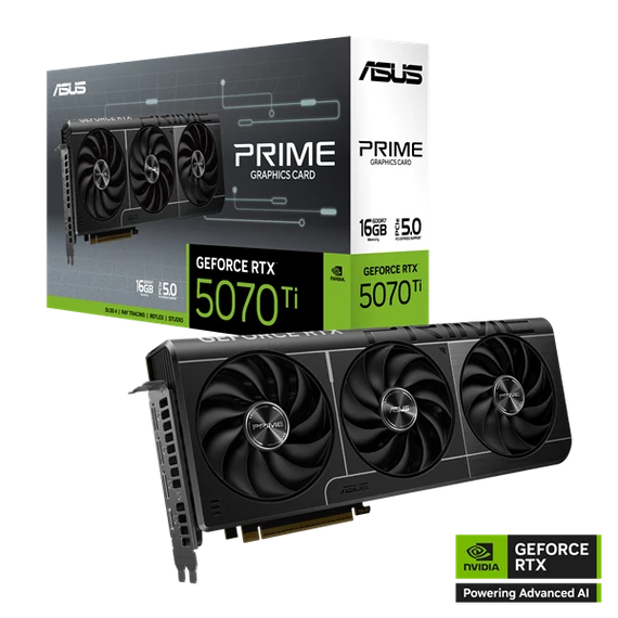Asus Videokártya - nVidia PRIME-RTX5070TI-16G (16384MB, GDDR7, 256bit, 1xHDMI, 3xDP)
