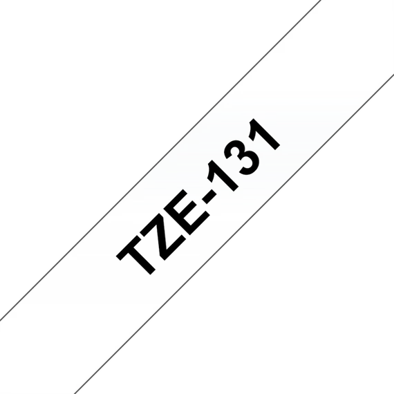 BROTHER szalag TZe-131, Átlátszó alapon Fekete, Laminált, 12mm  0.47", 8 méter