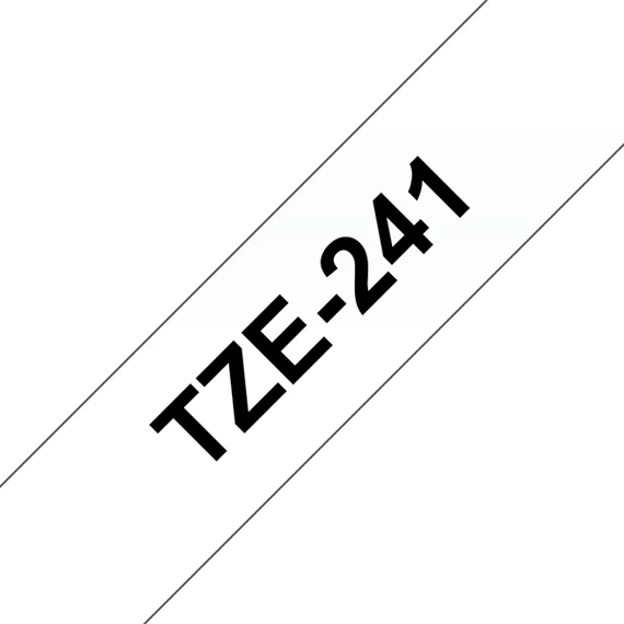 BROTHER szalag TZe-241, Fehér alapon Fekete, Laminált, 18mm  0.7", 8 méter