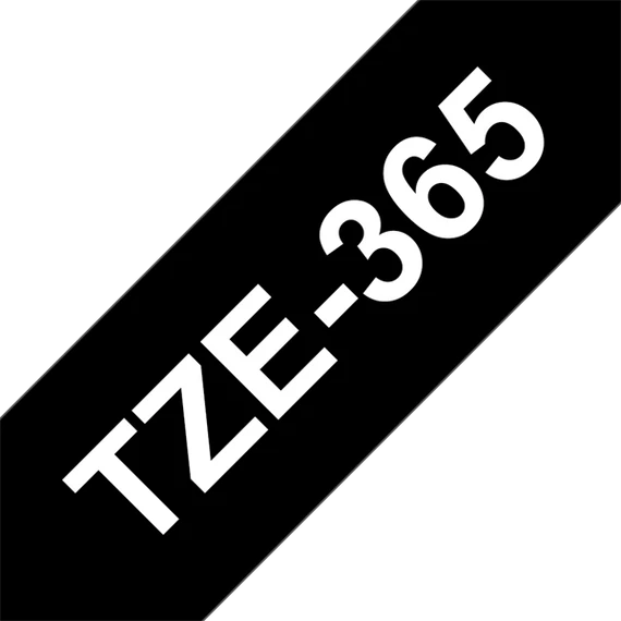 BROTHER szalag TZe-365, Fekete alapon Fehér, Laminált, 36mm  1.4", 8 méter