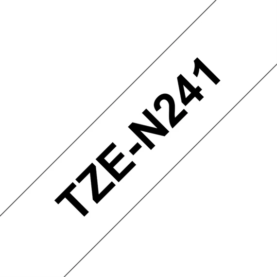 BROTHER szalag TZe-N241, Fehér alapon Fekete, Nem laminált, 18mm  0.7", 8 méter