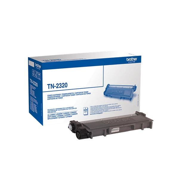 BROTHER Toner TN-2320, Nagy töltetű - 2600 oldal, Fekete