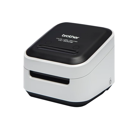 BROTHER címkenyomtató, VC500W, ZINK Zero-ink, színes nyomtatás, 8 mm/mp, USB/Wifi, 303dpi, PT Editor Lite, CK címke