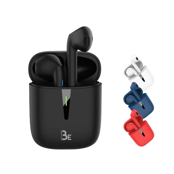 Bluestork Fülhallgató Vezeték Nélküli - BE POP 2 BLACK (Bluetooth v5.0, mikrofon, fekete)