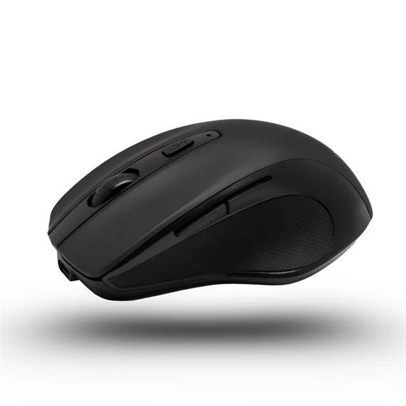 Bluestork Vezeték nélküli Egér - M-WL-OFF75-BLACK (Rechargeable, Bluetooth, 1600 DPI, 6 gomb, optikai, fekete)