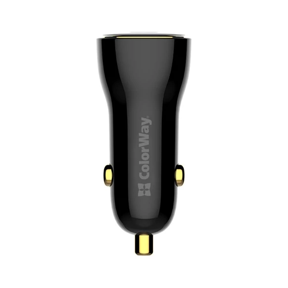 COLORWAY Autós töltő, CW-CHA046PD-BK Power Delivery Port PPS USB (USB-A + USB-C) (60 W) Fekete