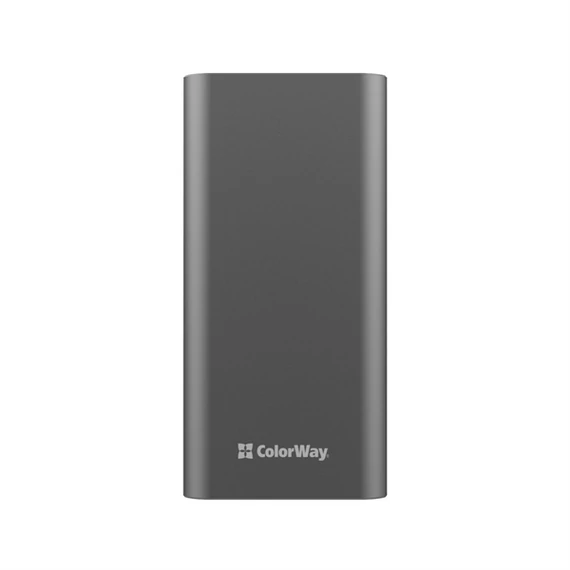 COLORWAY USB töltő adapter, Power Bank 20 000 mAh teljes (USB QC3.0 + USB-C tápellátás 22,5 W) Szürke CW-PB200LPH3GR-PDD