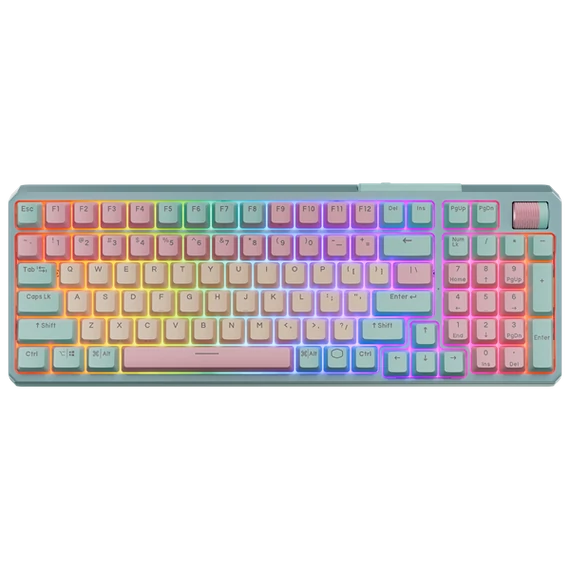 COOLER MASTER Vezeték Nélküli Billentyűzet MK770 Mechanikus Gaming, Red Switch, Macaron, magyar
