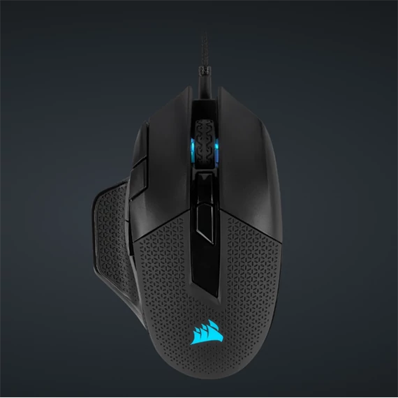 CORSAIR Vezetékes Egér Gaming, NIGHTSWORD RGB Tunable, 8 programozható gomb, RGB Világítás, 18000dpi, fekete