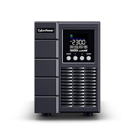 CYBERPOWER UPS, 2000VA/1800W, 2xC13 2xSCHU, színes LCD kijelző, OnLine szünetmentes, kettős konverziós,tisztán színuszos