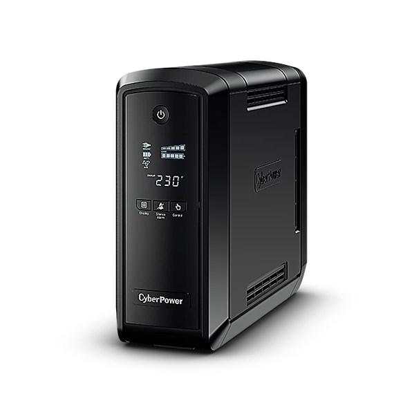 CYBERPOWER UPS, gaming, CP900EPFCLCD (6 aljzat) 900VA 540W, 230V szünetmentes tápegység +2 USB LINE-INTERAKTÍV, AVR