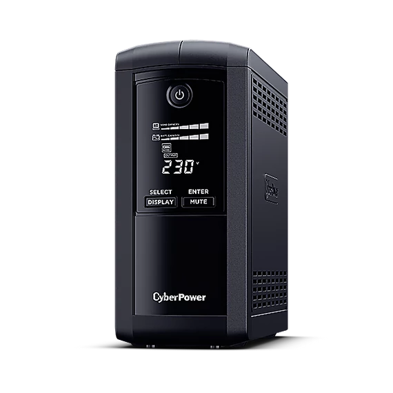 CYBERPOWER UPS VP1000ELCD (4x Schuko) 1000VA 550W 230V szünetmentes tápegység + USBLINE-INTERAKTÍV