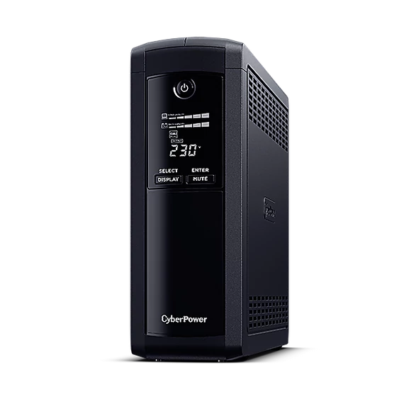 CYBERPOWER UPS VP1200ELCD (4x Schuko) 1200VA 720W 230V szünetmentes tápegység + USB LINE-INTERAKTÍV
