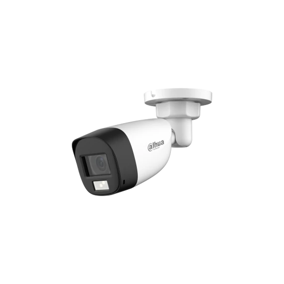 Dahua Analóg csőkamera - HAC-HFW1200C (Duallight, 2MP, 3,6mm, kültéri, IR20m+LED20m, ICR, IP67, DWDR, mikrofon)