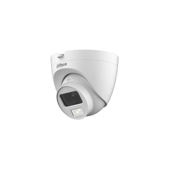 Dahua Analóg turretkamera - HAC-HDW1200CLQ-IL-A (SmartColor, 2MP, 3,6mm, kültéri, IR20m+LED20m, IP67, mikrofon, 12VDC)