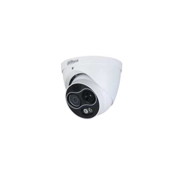 Dahua IP Turret hőkamera - TPC-DF1241-B3F4-S2 (256x192, 3,5mm / 4MP, 4mm, ICR, IR30m, IP67, WDR, audio, I/O, PoE)