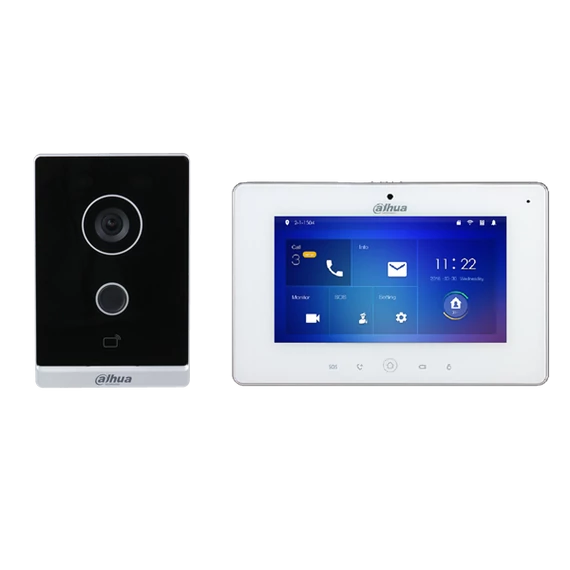 Dahua IP video kaputelefon szett - KTW01 (Wi-Fi / VTO2211G-WP + VTH5221DW-S2)