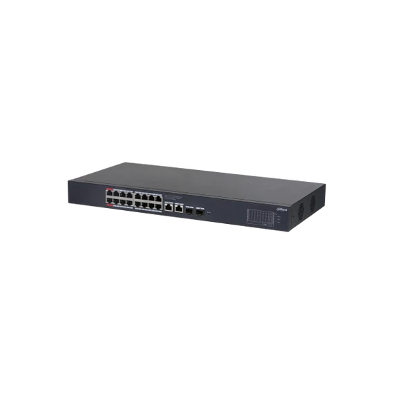 Dahua Mendzselhető PoE switch - CS4220-16GT-240 (Cloud menedzsment; 16x 1Gbps at/af PoE; 2x 1Gbps; 2x 1Gbps SFP; 240W)
