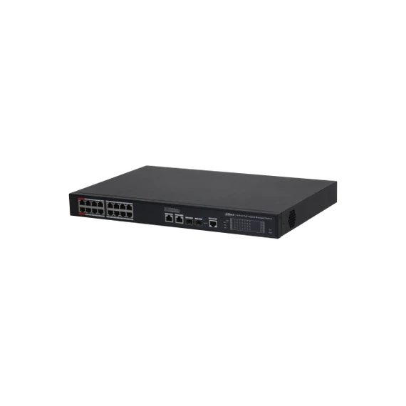 Dahua Menedzselhető PoE switch - S4220-16GT-190 (18x 1Gbps; 16x PoE/PoE+; 2x 1Gbps SFP; 190W)