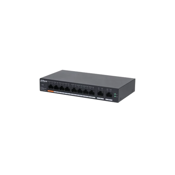 Dahua switch PoE - CS4010-8ET-60 (Cloud menedzsment; 8x100Mbps PoE + 2x 1Gbps uplink, 60W)
